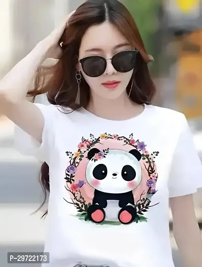 Stylish Polycotton Printed T-Shirt for Women Pack of 1