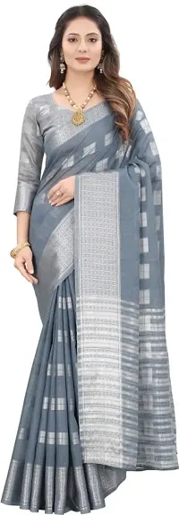 New Look Linen Saree With Blouse