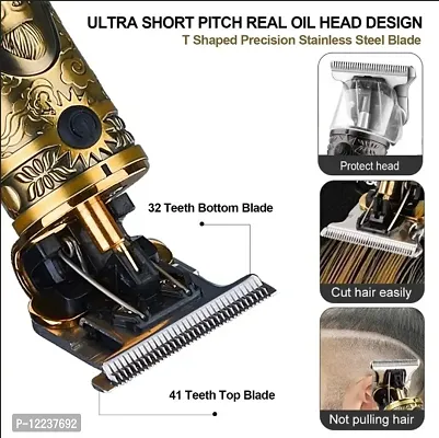 Maxtop Cordless Hair Clipper Stainless Steel Multi Purpose Usb Rechargeable Hair Trimmer Cutting Machine Clipper Men Grooming Kit Beard Trimmer Nose Ear Shaver 45 Min Gold Men Gold Kemei Hair Removal Trimmers-thumb3