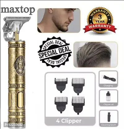 Maxtop Cordless Hair Clipper Stainless Steel Multi Purpose Usb Rechargeable Hair Trimmer Cutting Machine Clipper Men Grooming Kit Beard Trimmer Nose Ear Shaver 45 Min Gold Men Gold Kemei Hair Removal Trimmers-thumb0
