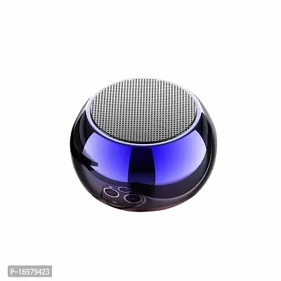 New Mandy Mini Boost 4 Colorful Wireless Bluetooth Speakers Mini Electroplating Round Steel Speaker (Blue)-thumb0