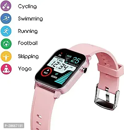 Pink Smart Watch fitness tracker watch with Smart Feature Touch watch for men women-thumb2