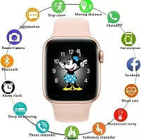 Pink Smart Watch fitness tracker watch with Smart Feature Touch watch for men women-thumb3