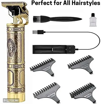 Hair Trimmer For Men,Hair Trimmer For women,Professional Rechargeable Cordless Electric Hair Clippers Trimmer Hair Cutting Kit with 4 Guide Combs for Men T-Blade (midium, GOLDEN)-thumb0