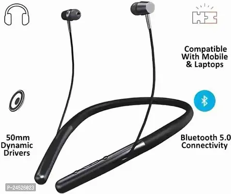 Platinum Series Neckband - Low Price Bluetooth Neckband Bluetooth Headset  (black, In the Ear)-thumb0