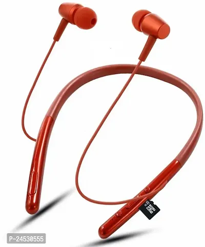 HI Bass 2 Neckband Wireless Bluetooth Headset Bluetooth Headset  (red, In the Ear)05