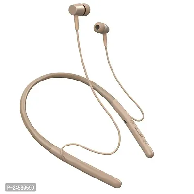 enterprises Mobile Connectivity Neckband Wireless Bluetooth Headset  (Gold, In the Ear)02