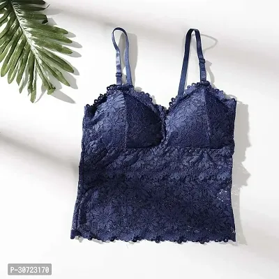 Stylish Blue Net Solid Bras For Women-thumb0