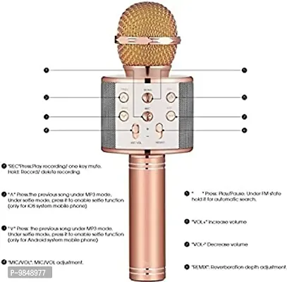 Wireless Bluetooth Mic For Singing And Entertainment Karaoke Microphone Bluetooth Speaker For Music-thumb3