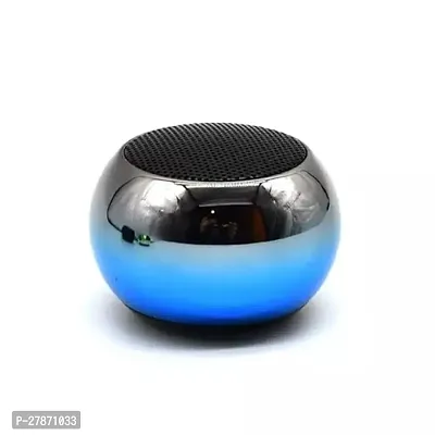 Mini Speaker Boost Colorful Wireless Bluetooth Speaker Premium Packing Mini Electroplating Round Steel Speaker (Random from 4 Colour) Pack of 1-thumb0