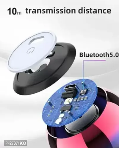 Mini Speaker Boost Colorful Wireless Bluetooth Speaker Premium Packing Mini Electroplating Round Steel Speaker (Random from 4 Colour) Pack of 1-thumb2