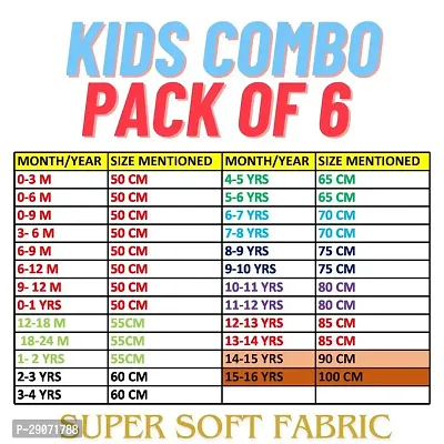 Comfortable Cotton Line Print Underwear For Kids Pack Of 6-thumb2