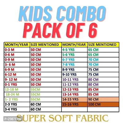 Comfortable Cotton Line Print Underwear For Kids Pack Of 6-thumb2