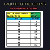 Stylist Cotton 3/4th Shorts For Men Pack Of 5-thumb1