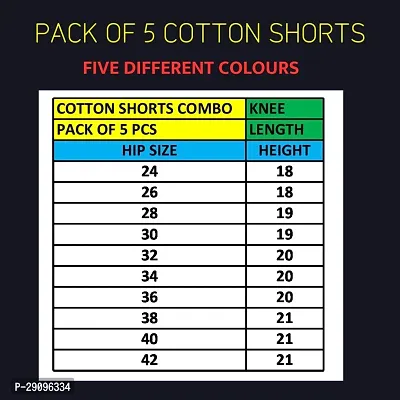 Stylist Cotton 3/4th Shorts For Men Pack Of 5-thumb2