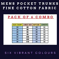 Reliable Cotton Multicolored Mens Trunk, Pack Of 6-thumb1