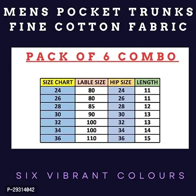 Reliable Cotton Multicolored Mens Trunk, Pack Of 6-thumb2