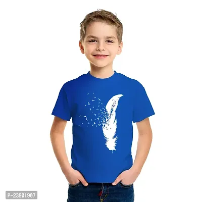 Beautiful Blue Cotton Blend Tees For Boys-thumb0