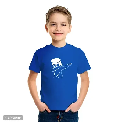 Beautiful Blue Cotton Blend Tees For Boys-thumb0