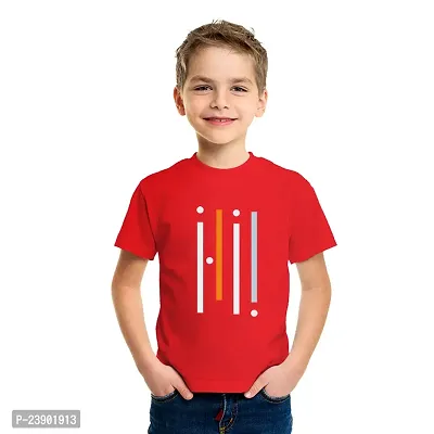 Beautiful Red Cotton Blend Tees For Boys-thumb0