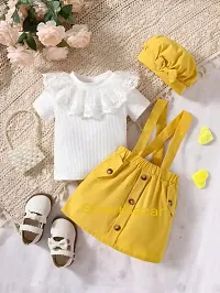 Stylish Yellow Crepe Dresses For Girls-thumb2