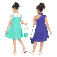 SMARTBAZAR Girlrsquo;s Dress | Kids PartyWare | Fancy | Party Ware | MultiColor |Pack of Two |-thumb2