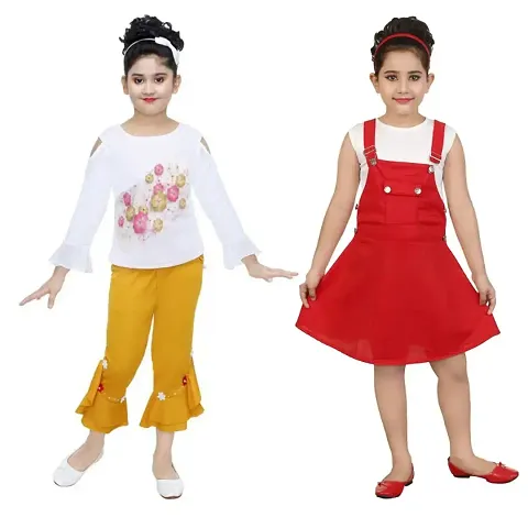 Stylish Blend Dresses For Girls Pack Of 2