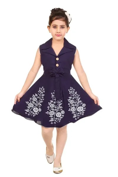 Smartbazar Girl's Pretty Frocks | Kids Casual | Dress | Partyware | (Blue)