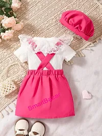 Stylish Pink Crepe Dresses For Girls-thumb1