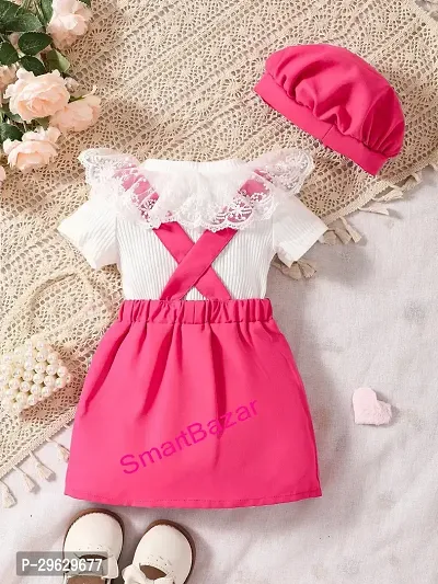 Stylish Pink Crepe Dresses For Girls-thumb2