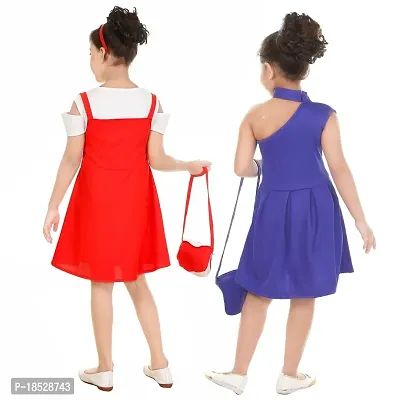 SMARTBAZAR Girlrsquo;s Dress | Kid's Party Ware | Fancy | Party Ware | Multi Colored | Pack of Two-thumb3