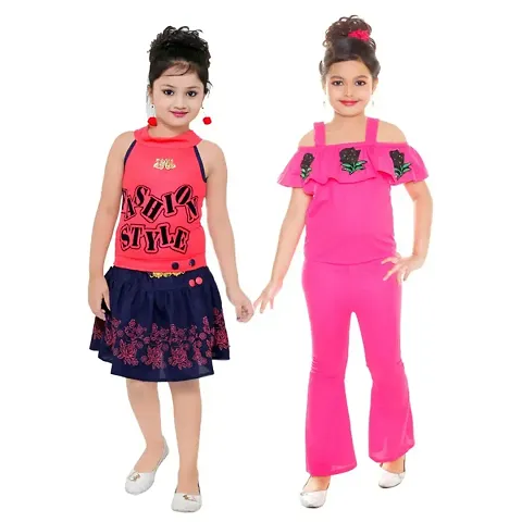 Girl's Frock Jumpsuit Combo