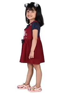 Stylish Maroon Cotton Blend Dresses For Girls-thumb3