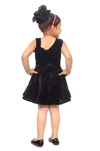 Stylish Brown Cotton Blend Embellished Frocks For Girl-thumb2