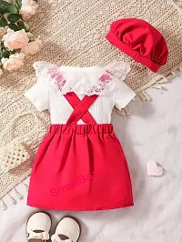 Stylish Red Crepe Dresses For Girls-thumb2