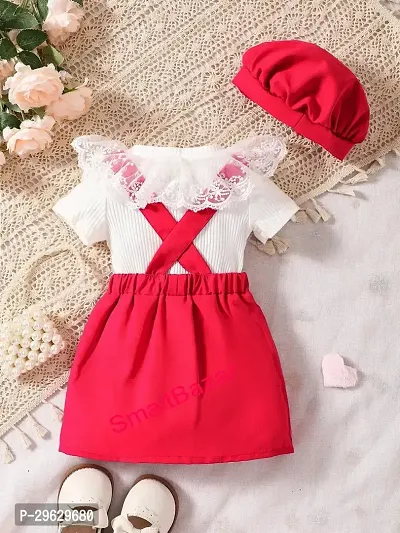 Stylish Red Crepe Dresses For Girls-thumb3