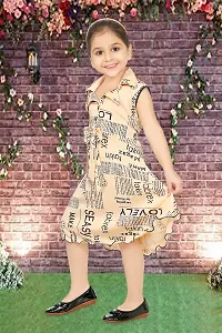 Stylish Beige Cotton Blend Dresses For Girls-thumb2