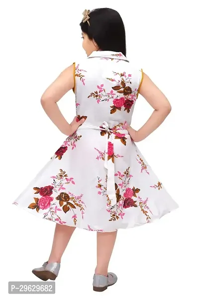 Stylish White Rayon Dresses For Girls-thumb2