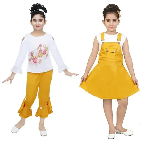 Stylish Blend Dresses For Girls Pack Of 2