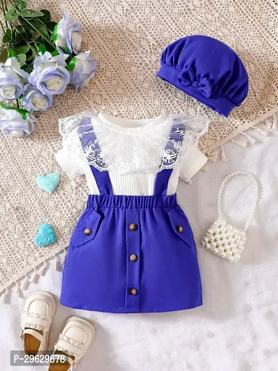 Stylish Blue Crepe Dresses For Girls