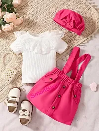 Stylish Pink Crepe Dresses For Girls-thumb2