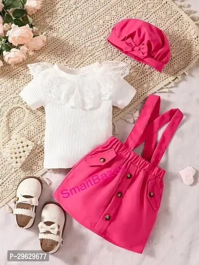 Stylish Pink Crepe Dresses For Girls-thumb3