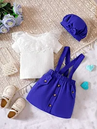 Stylish Blue Crepe Dresses For Girls-thumb2