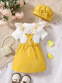 Stylish Yellow Crepe Dresses For Girls-thumb1