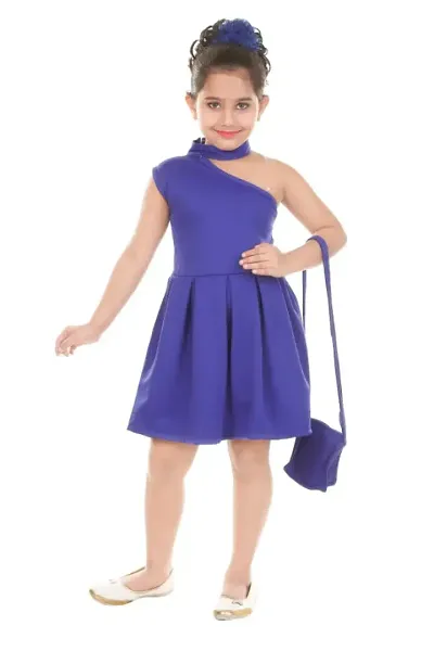 Girl's One Side Shoulder Pretty Dress | Kids Casual | One-Shoulder | Partyware