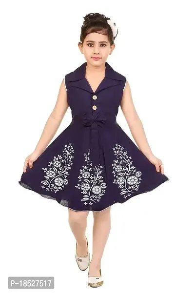 Smartbazar Girl's Pretty Frocks | Kids Casual | Dress | Partyware | (Blue)-thumb0