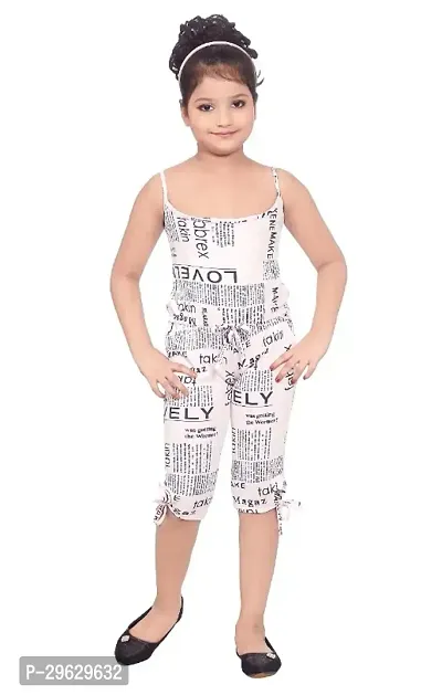 Stylish Off White Cotton Blend Dresses For Girls-thumb0