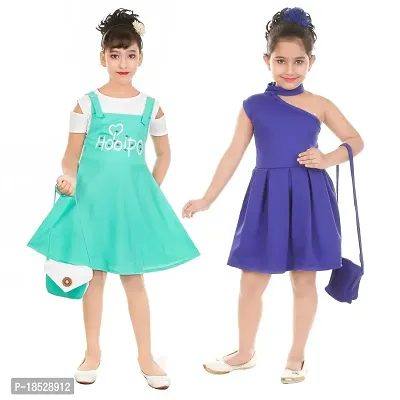 SMARTBAZAR Girlrsquo;s Dress | Kids PartyWare | Fancy | Party Ware | MultiColor |Pack of Two |