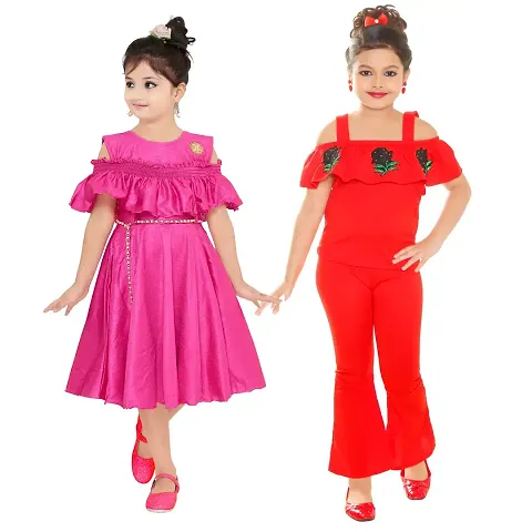 Girls Stylish Cotton Blend Clothing Pack of 2