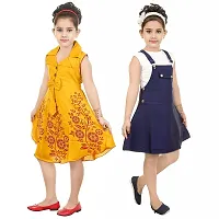 SUPERBAZAR Girl?s Dress | Kids PartyWare | Fancy | Party Ware | MultiColoured | Pack of 2 |-thumb2